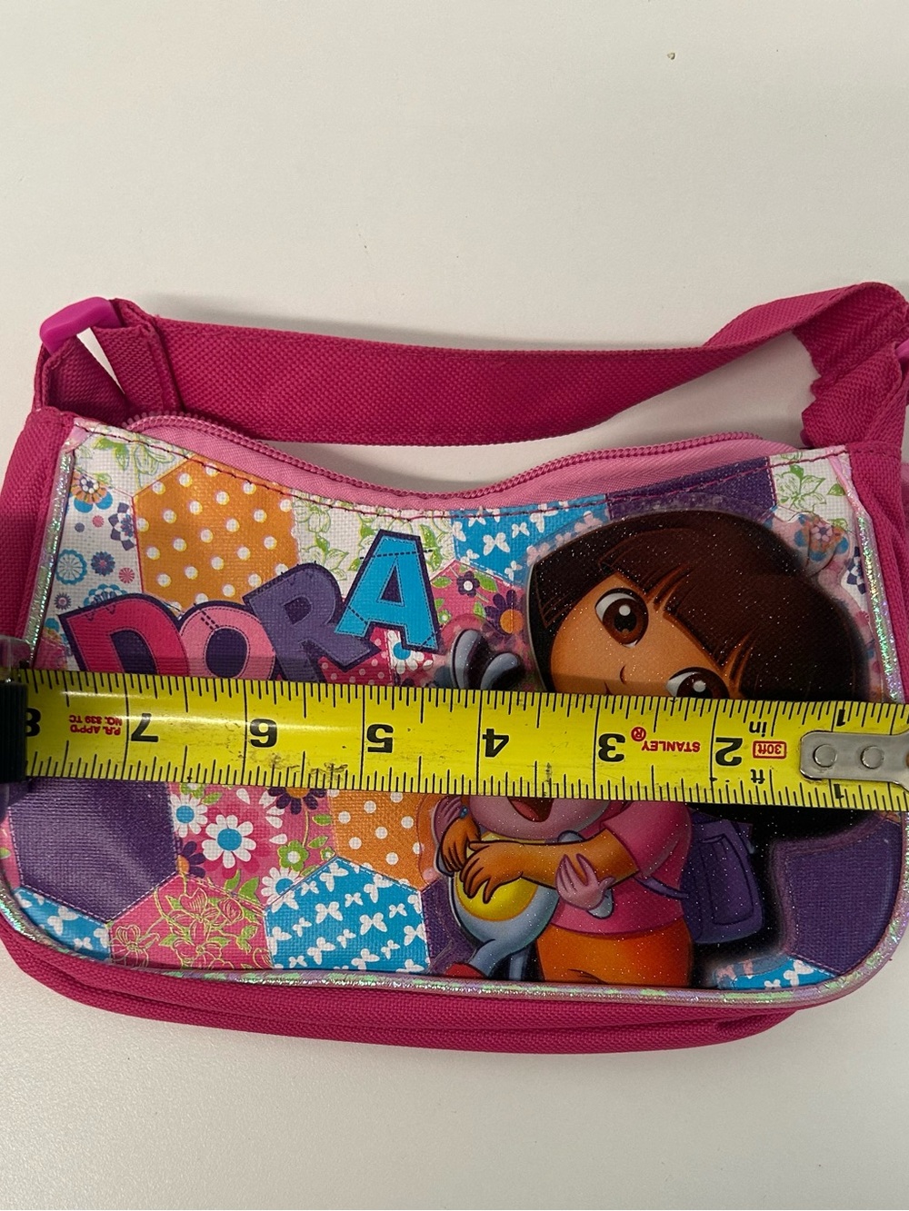 Vintage Dora Kids Pink Crossbody Shoulder Bag with Character Art - Picture 6 of 6